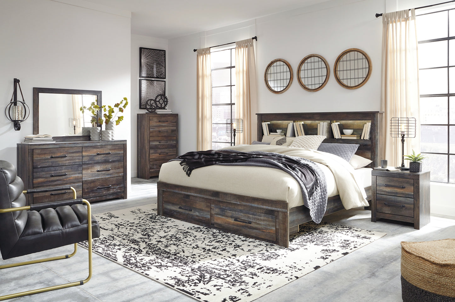 Drystan Bookcase Bed With 2 Storage Drawers