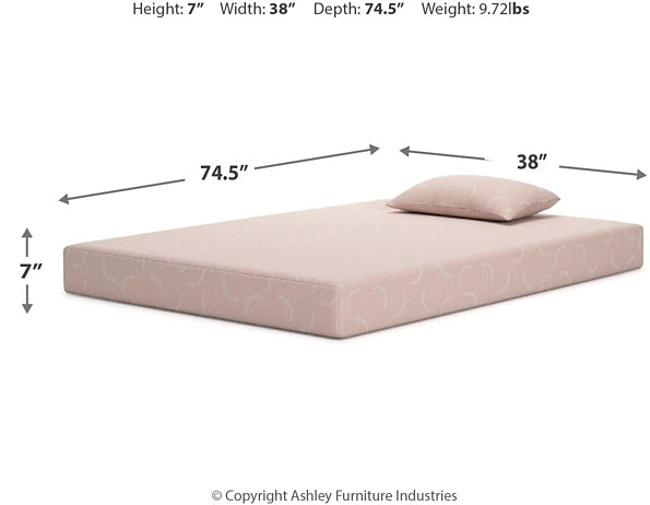 Ashley Express - Ikidz Coral Mattress And Pillow 2/Cn