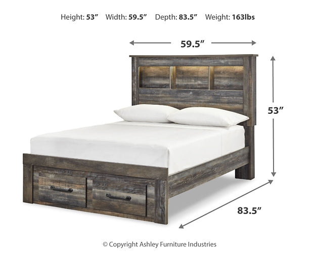 Drystan Bookcase Bed With 2 Storage Drawers