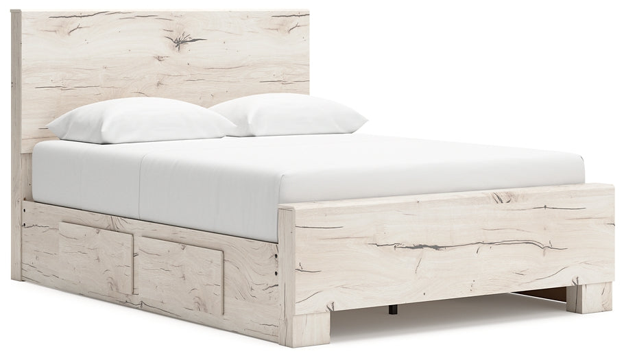 Queen Panel Bed with Mirrored Dresser and Nightstand