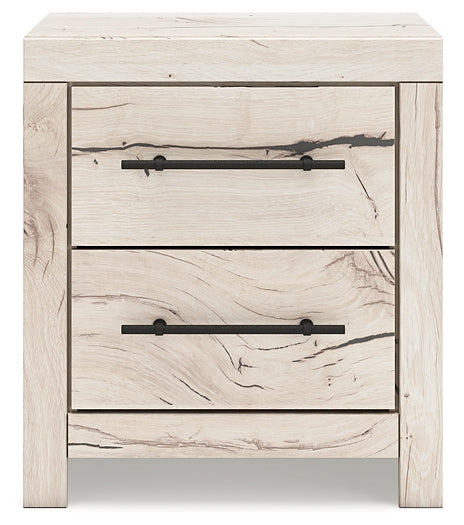 Full Panel Bed with Mirrored Dresser and Nightstand