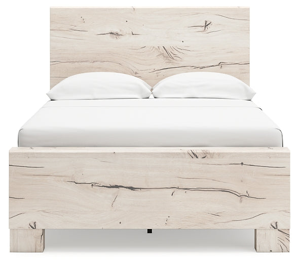 Full Panel Bed with Mirrored Dresser and Nightstand