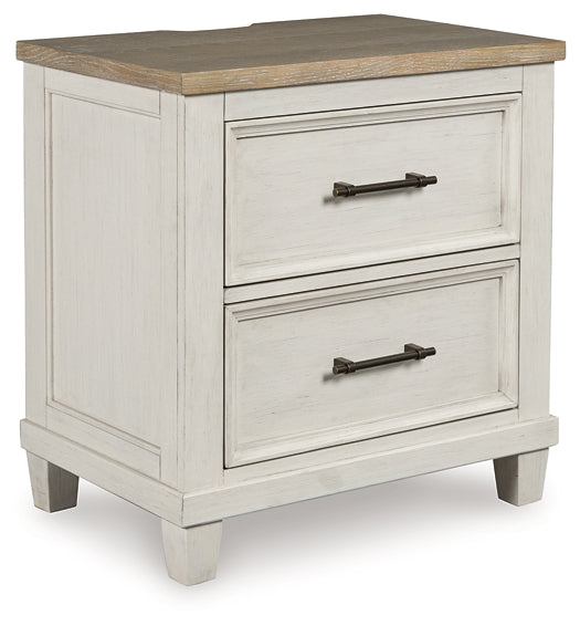Shaybrock California King Panel Bed with Mirrored Dresser, Chest and Nightstand
