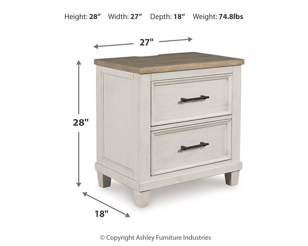 Shaybrock California King Panel Bed with Mirrored Dresser, Chest and Nightstand