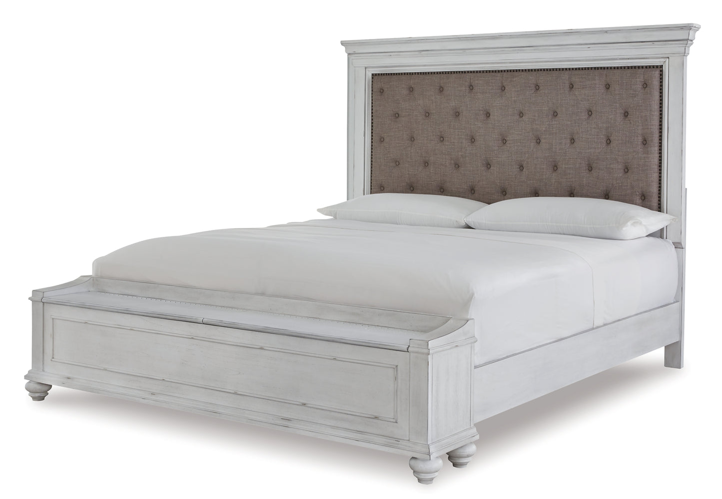 Kanwyn Queen Panel Bed with Storage with Mirrored Dresser, Chest and Nightstand