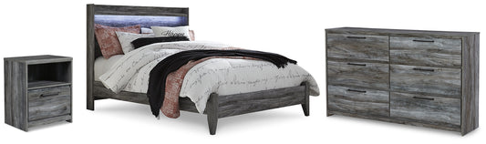 Baystorm Queen Panel Bed with Dresser and Nightstand