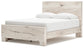 Queen Panel Bed with Mirrored Dresser and Nightstand