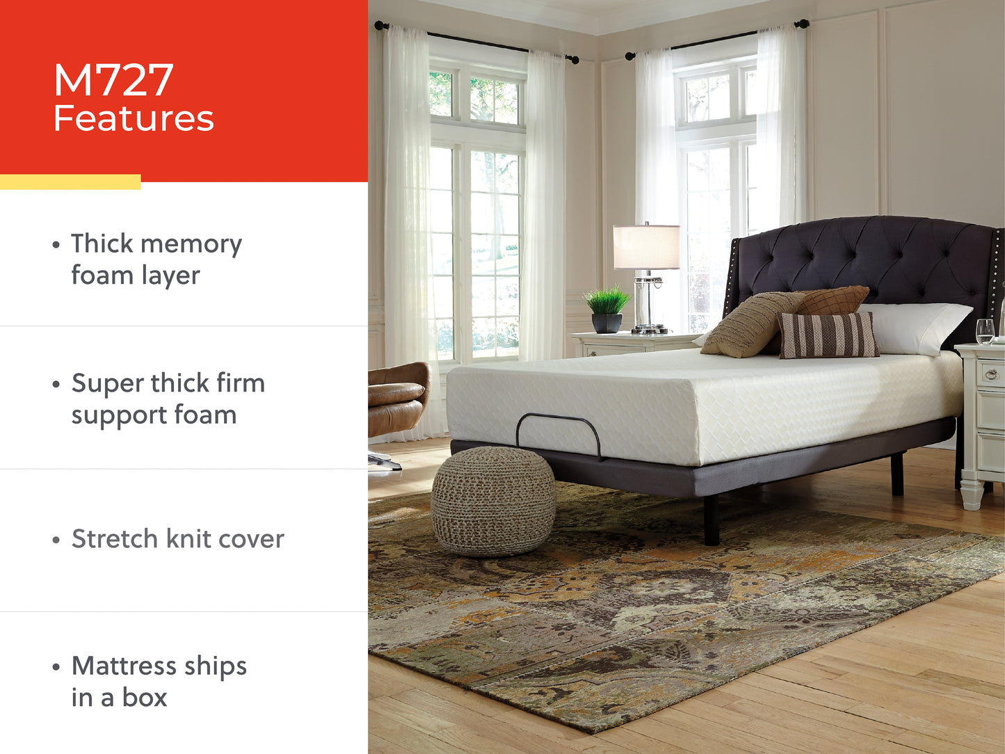 Ashley Express - Chime 12 Inch Memory Foam  Mattress
