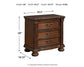 Lavinton King Poster Bed with Mirrored Dresser, Chest and Nightstand