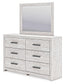 Cayboni Queen Panel Bed with Mirrored Dresser, Chest and Nightstand