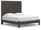 Fraluna King Panel Bed with Mirrored Dresser, Chest and Nightstand