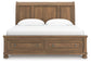 Feddinger King Storage Sleigh Bed with Mirrored Dresser