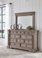 Blairhurst King Panel Bed with Mirrored Dresser and Chest