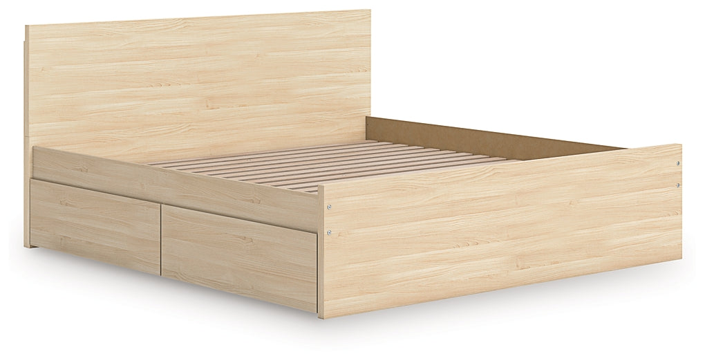 Ashley Express - Onita Queen Panel Platform Bed with 2 Side Storage