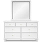 Fortman California King Panel Storage Bed, Dresser and Mirror