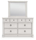 Rowlenstown Queen Poster Bed, Dresser, Mirror and Nightstand