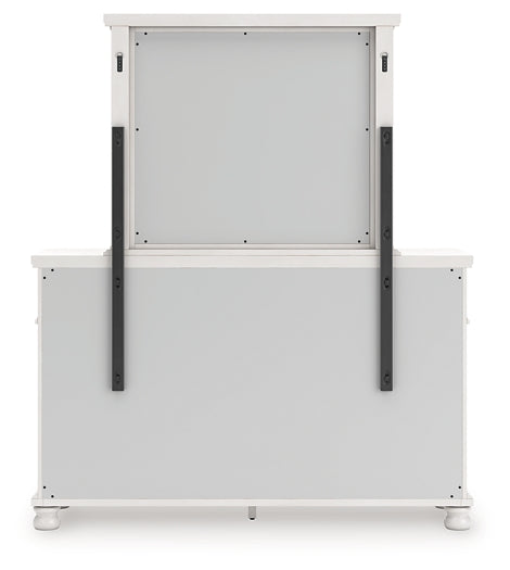 Rowlenstown King Poster Bed, Dresser and Mirror