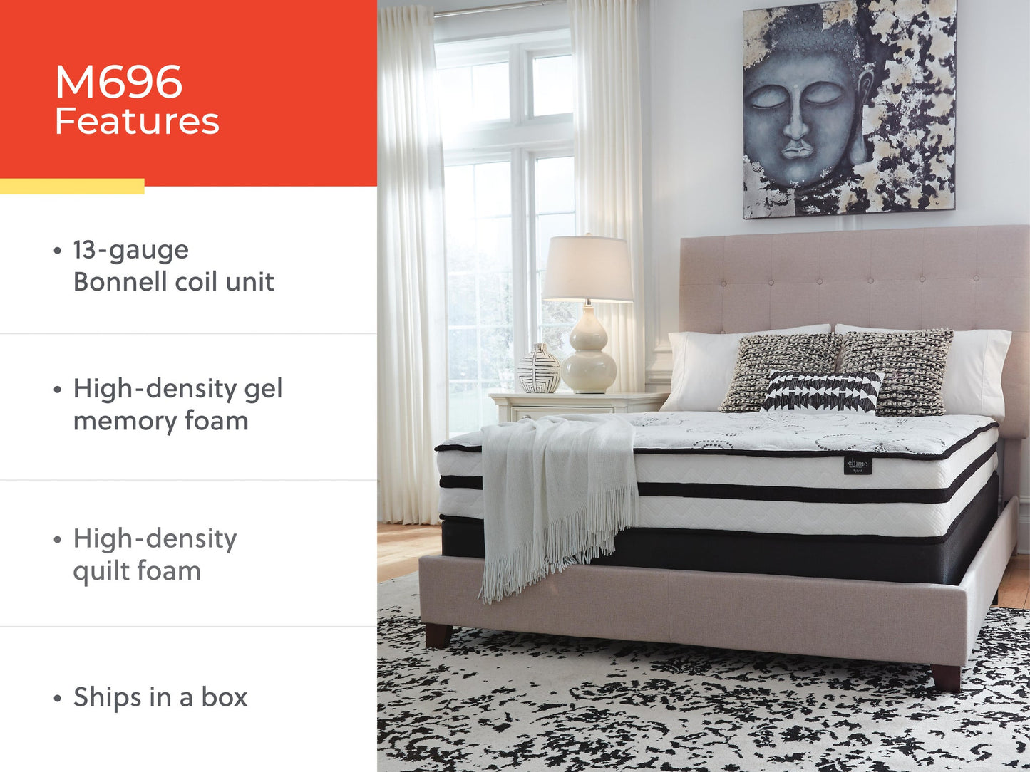 Ashley Express - Chime 10 Inch Hybrid  Mattress
