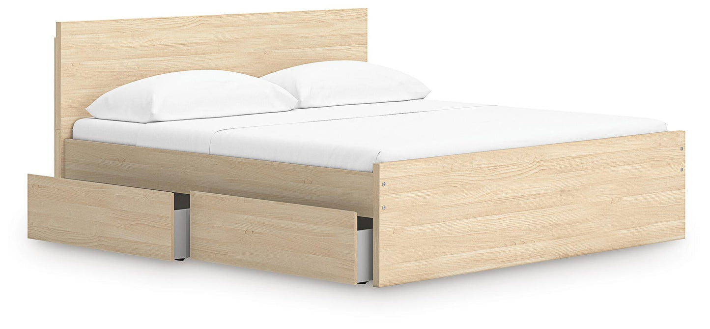 Ashley Express - Onita King Panel Platform Bed with 2 Side Storage