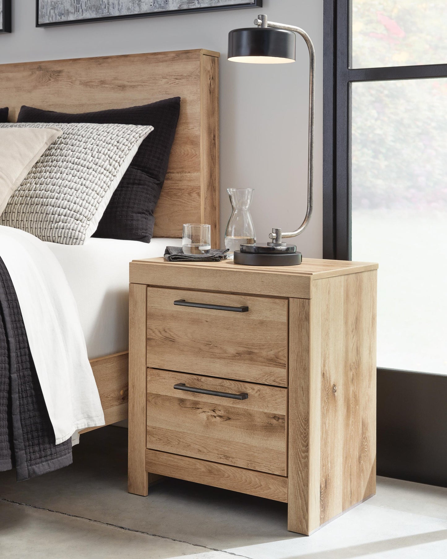 Hyanna Twin Panel Bed, Dresser, Mirror and Nightstand
