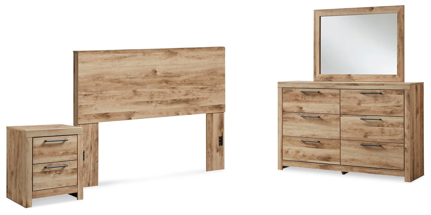 Hyanna Queen Panel Headboard, Dresser, Mirror and Nightstand