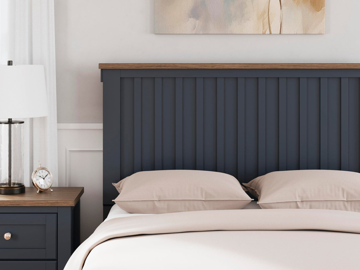 Landocken Full Panel Bed, Dresser and Mirror