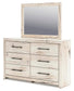 Lawroy Twin Panel Bed with Storage, Dresser, Mirror and Nightstand