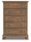 Feddinger California King Panel Bed with Mirrored Dresser, Chest and Nightstand