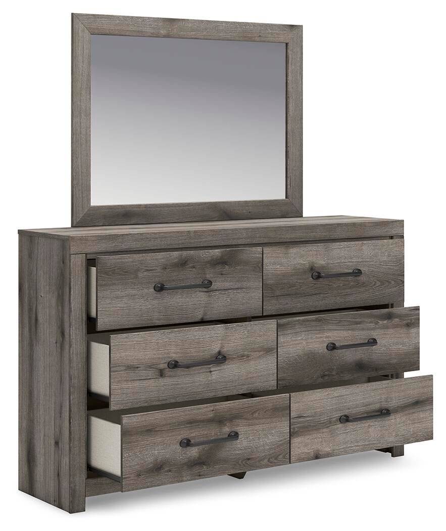 Graystorm Twin Panel Storage Bed, Dresser, Mirror, Chest and Nightstand