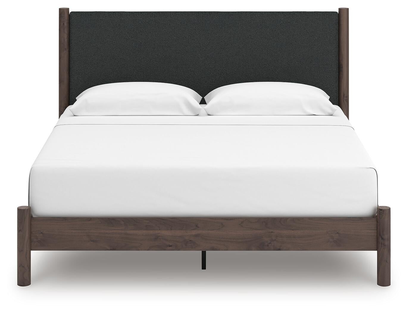 Pamytta King Upholstered Panel Platform Bed, Dresser, Mirror, Chest and Nightstand