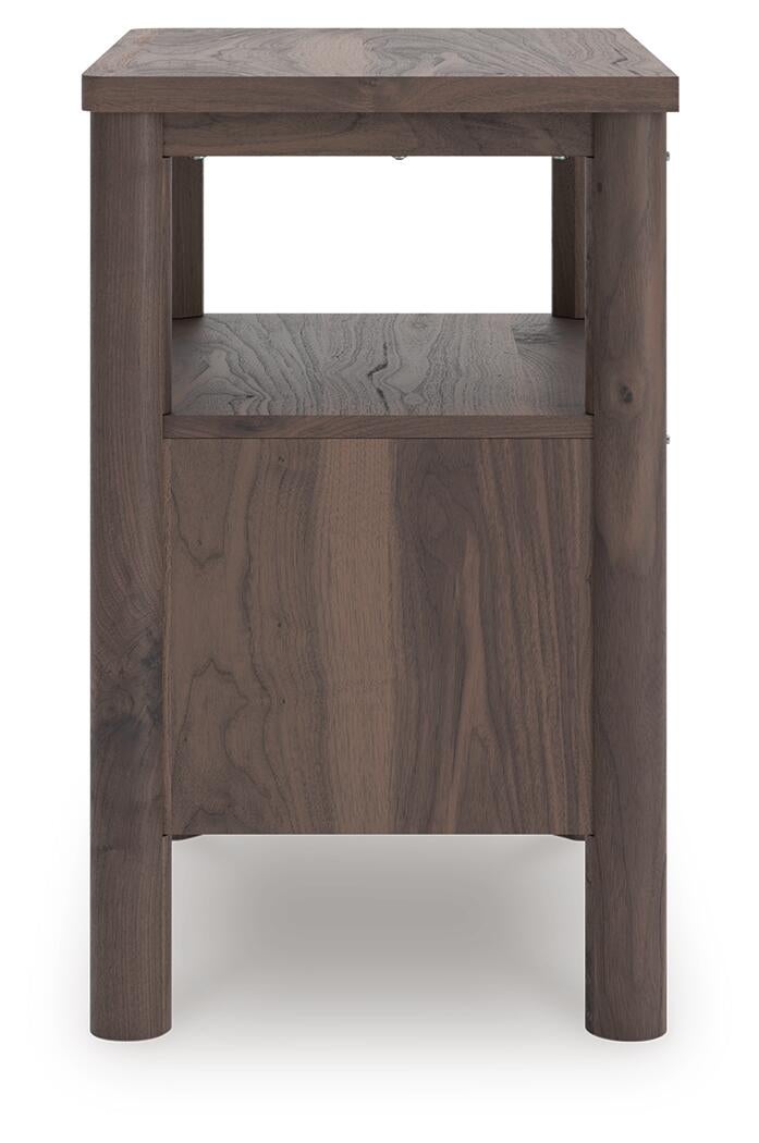 Pamytta Full Upholstered Panel Bed, Dresser, Mirror and Nightstand