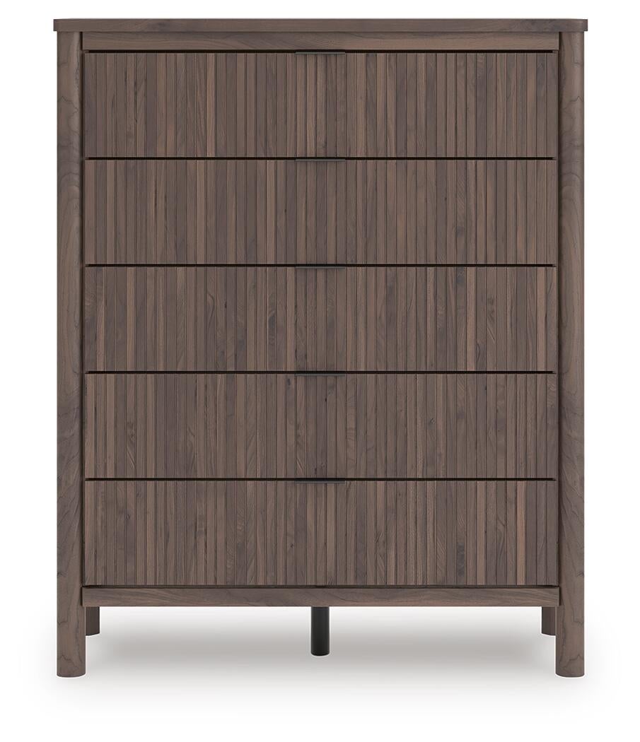 Pamytta Full Upholstered Panel Bed, Dresser and Mirror