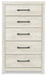 Cambeck Twin Panel Bed with Mirrored Dresser, Chest and Nightstand