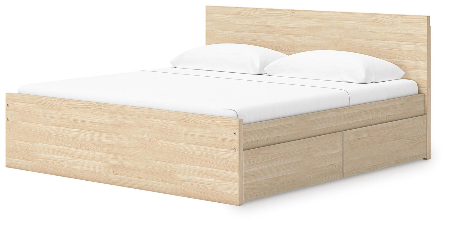 Ashley Express - Onita Queen Panel Platform Bed with 2 Side Storage