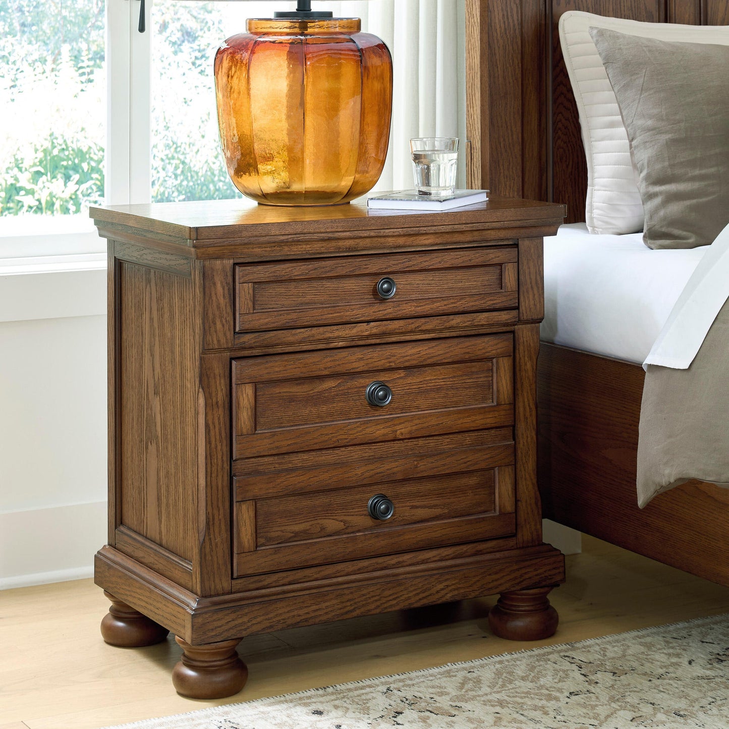 Zackaryn Two Drawer Night Stand