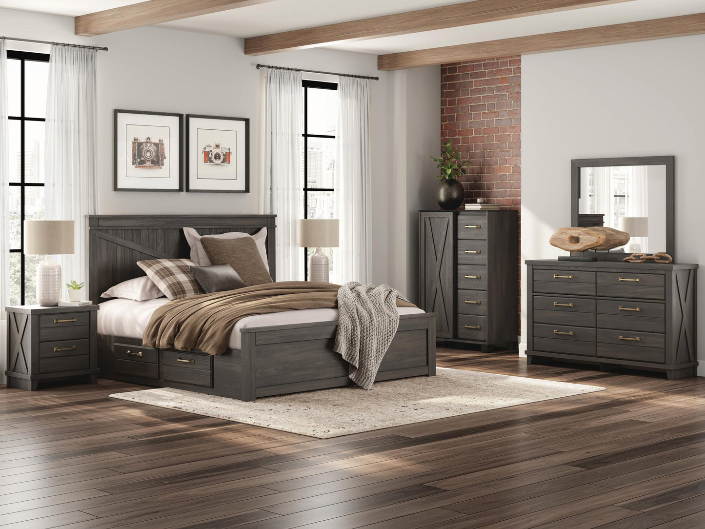 Vonitta Bay King Panel Bed with Storage