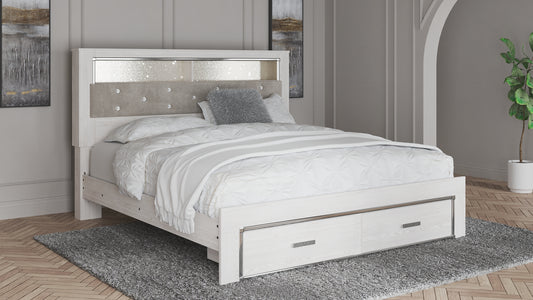 Altyra  Upholstered Bookcase Bed With Storage