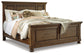 Flynnter  Panel Bed With Mirrored Dresser And 2 Nightstands